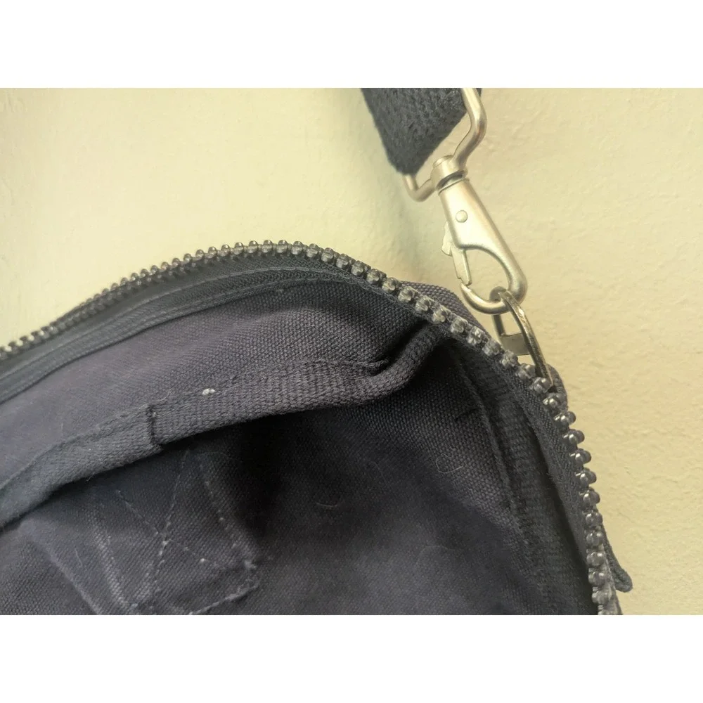Vintage Lands' End Navy Blue Canvas Messenger Shoulder Bag Organizer‎ Travel